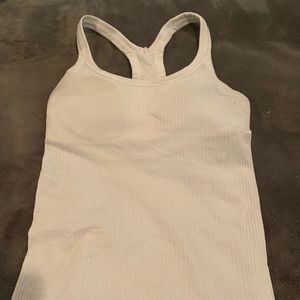 White lululemon tank top small work out